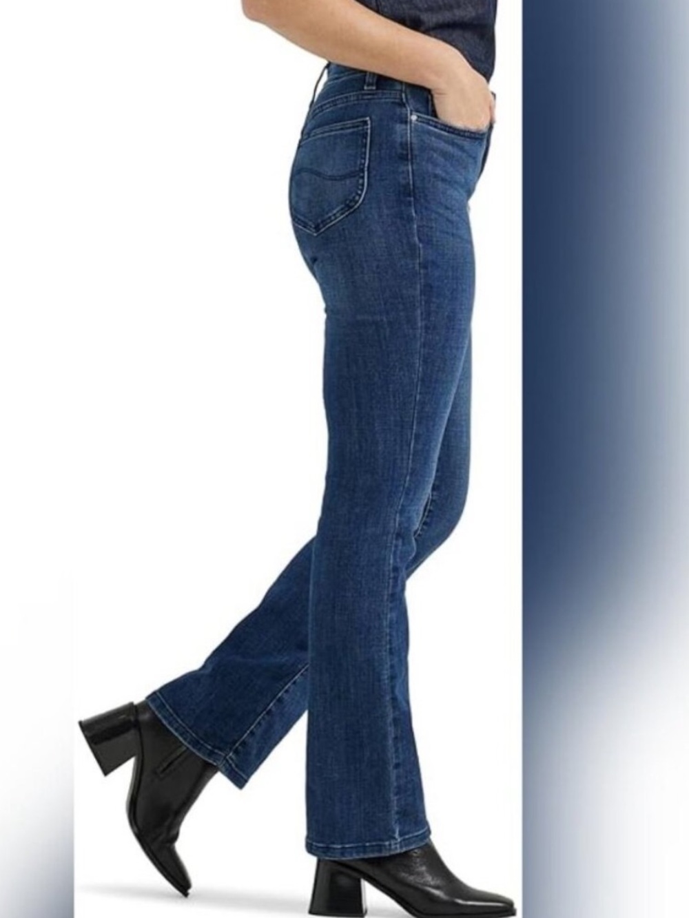 Lee‎ Classic Bootcut Women's Blue Stretch Denim Jeans Size 10 M